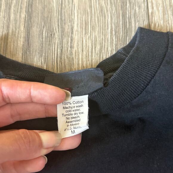 VTG 90s Skin Industries Spell Out Promo Grunge Long Sleeve Tee Shirt Sz M Y2K - Picture 4 of 9